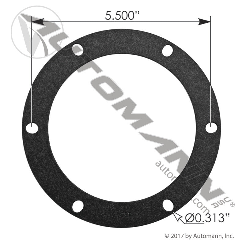 Hub Cap Gasket 8-Pack - 6-Bolt 5-1/2in Bolt Circle Fiber - SKF 453795 Stemco 330-3009 180.CR453795-8