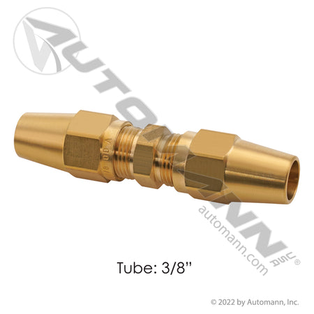 Brass Full Union - 3/8in Copper Air Brake Tubing DOT Fitting - Eaton 1362X6 Parker 62AB6 177.15626