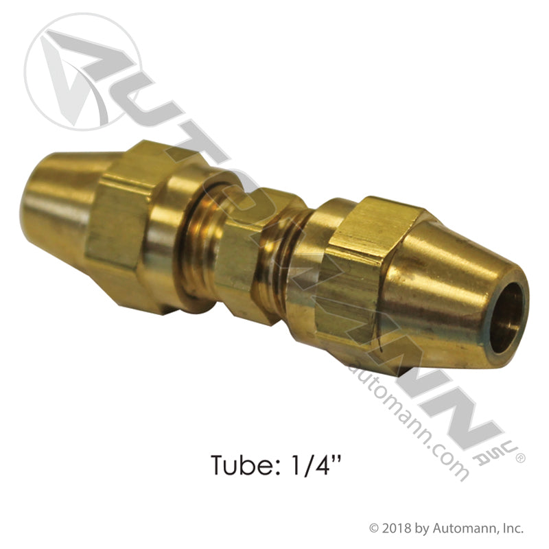 Brass Full Union - 1/4in Copper Air Brake Tubing DOT Fitting - Eaton 1362X4 Parker 62AB4 177.15624