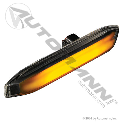 LED Fairing Side Marker Lamp - Amber Frosted Oval, Volvo VNL 2018-2024 - Replaces Volvo 23770213 564.96096
