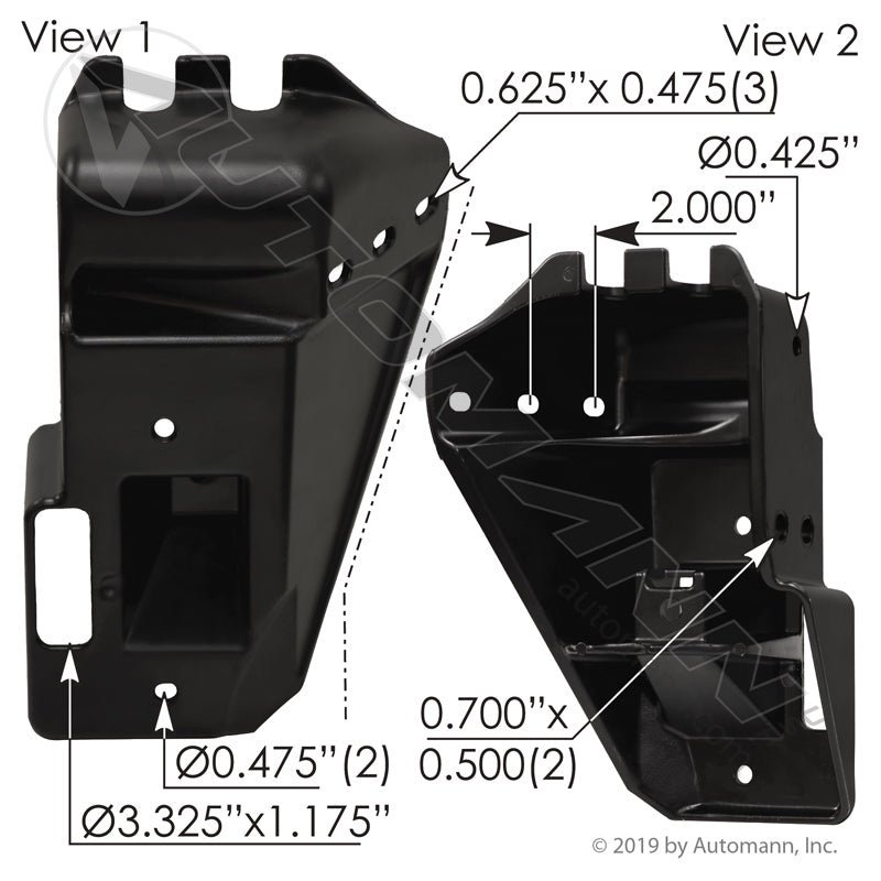 Bumper Mounting Bracket LH - Freightliner New Cascadia - Replaces Freightliner 21-28997-000 564.46699