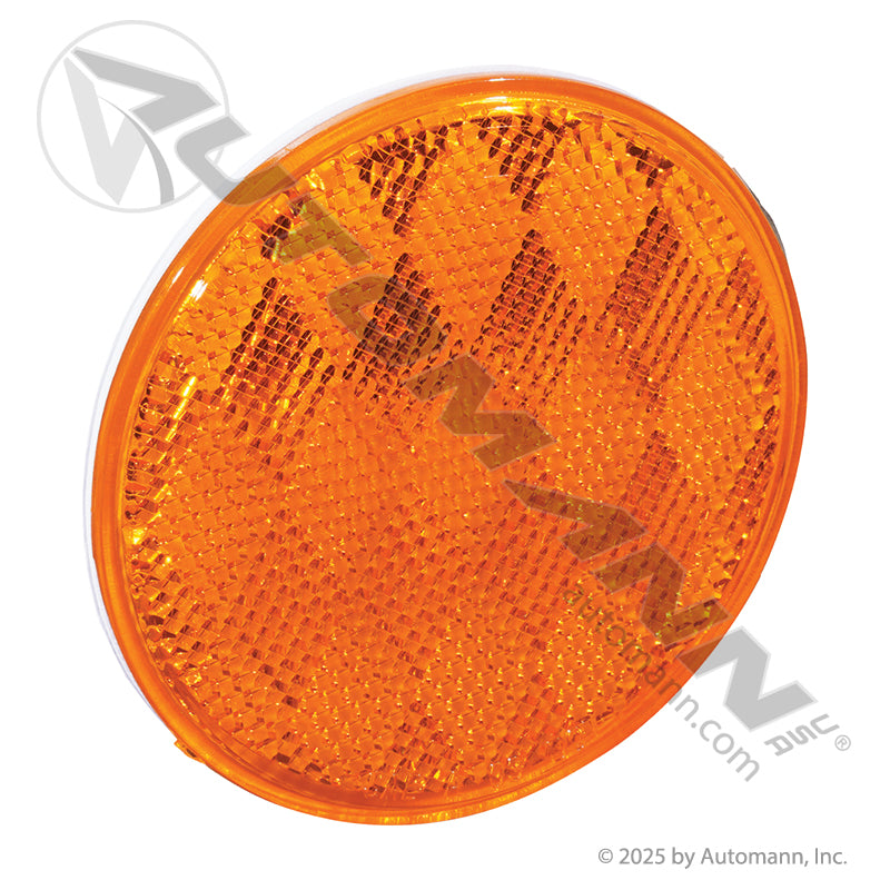 Reflex Reflector - Amber 3-3/16 in Round Quick-Mount - Grote 40063 Trucklite 98005Y 571.RF3QMA