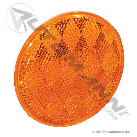Reflex Reflector - Amber 3-3/16 in Round Quick-Mount - Grote 40063 Trucklite 98005Y 571.RF3QMA