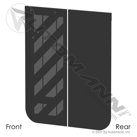 Rubber Mud Flap Chevron Style - 24 x 30 x 3/16 in Anti-Spray - 302430 562.102430