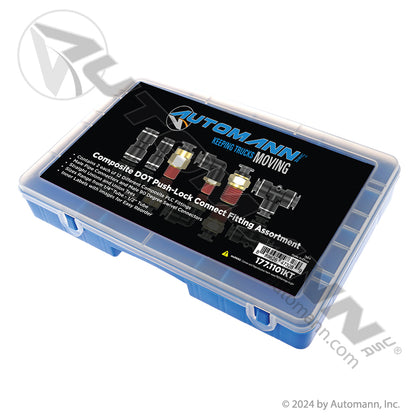 Composite DOT PLC Fitting Assortment Kit - Straight & Tee Unions, Male NPT Connectors - 177.1101KT