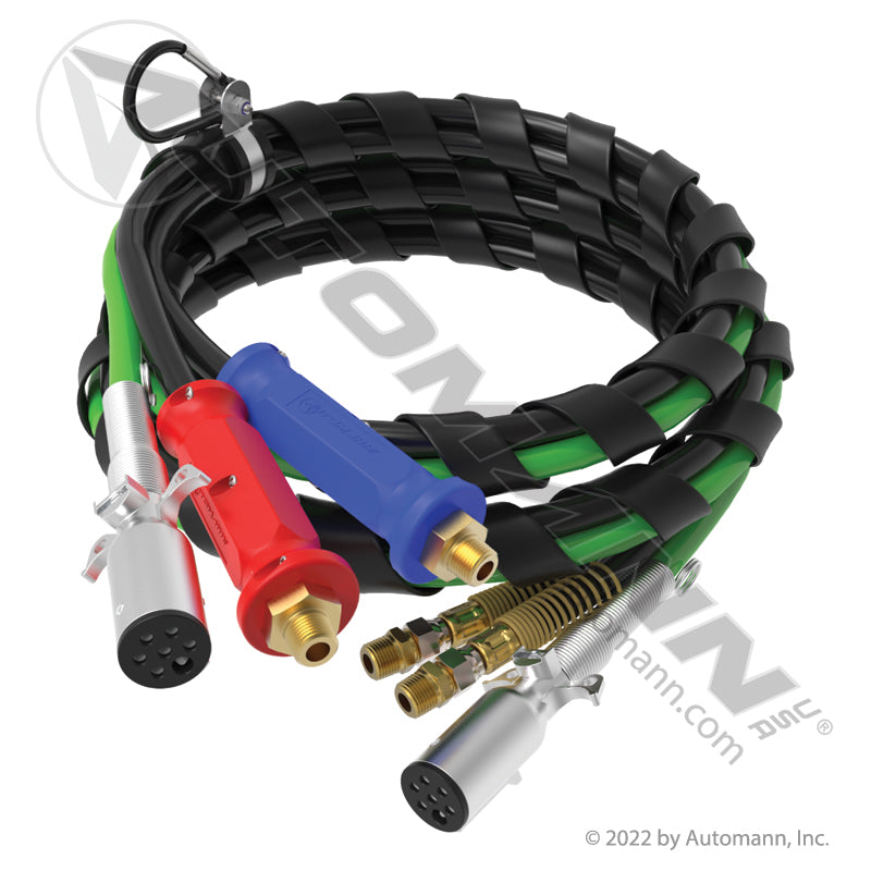Airpower 3-in-1 Air & Electrical Line Set - 12 ft Black - Phillips 302150 Tectran 169127 179.3012.12
