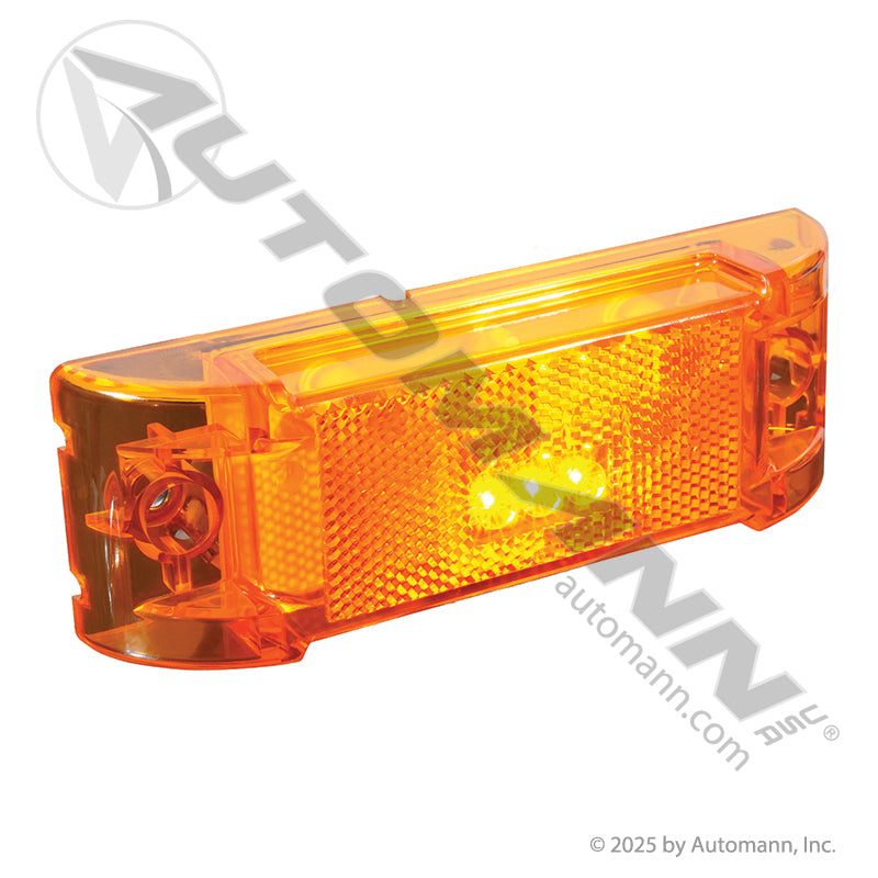 Reflex Marker & Clearance LED Light - 2 x 6 Inch Amber 3-Diode with Pigtail - 2150A M20330Y 571.LD21A3