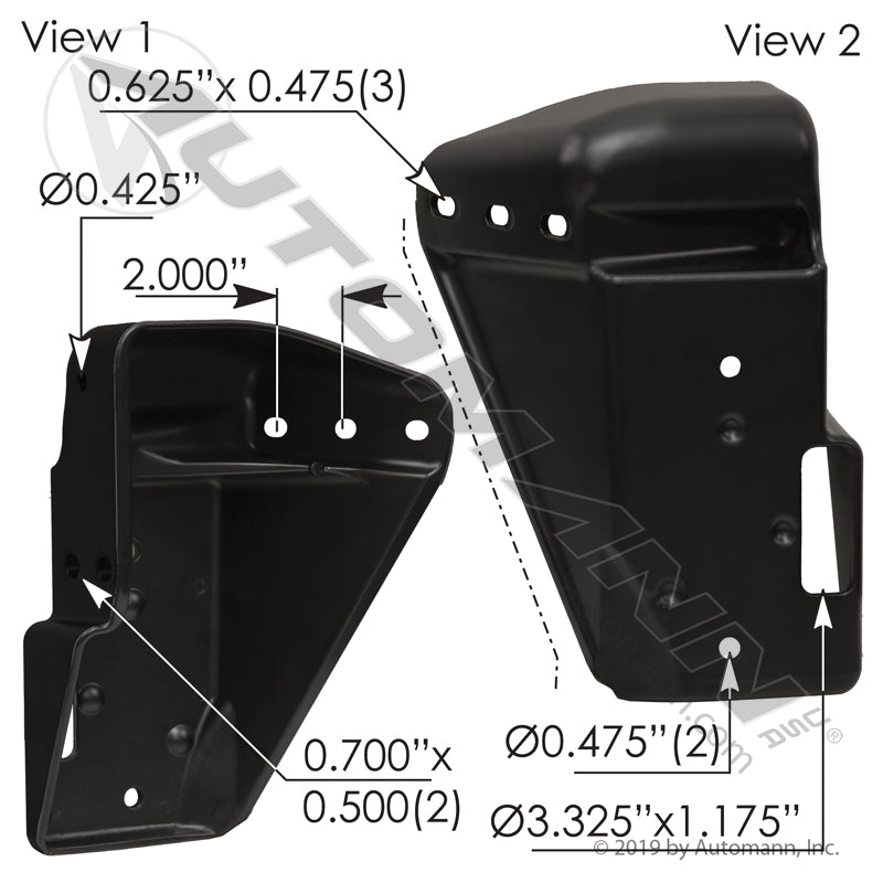 Bumper Mounting Bracket RH - Freightliner New Cascadia - Replaces Freightliner 21-28997-001 564.46698
