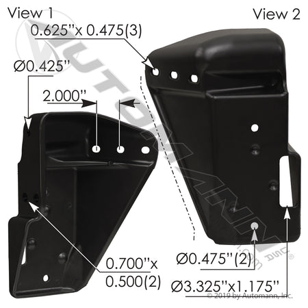 Bumper Mounting Bracket RH - Freightliner New Cascadia - Replaces Freightliner 21-28997-001 564.46698