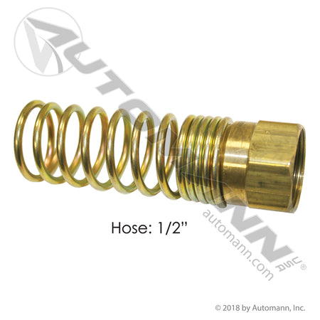 Air Brake Hose Coupling Nut with Spring - 1/2in Reusable Hose End - 67RBSG8 S371ABS8 177.16918