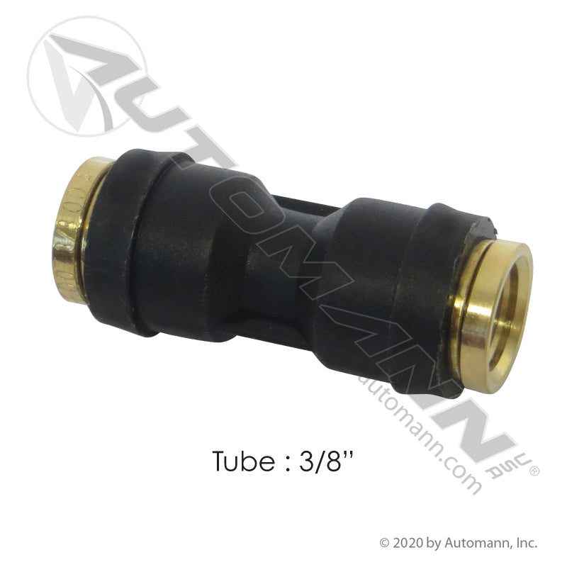 PLC Union Connector - DOT 3/8" Push-to-Connect Air Brake Fitting - Parker 32PTC-6 177.12C626