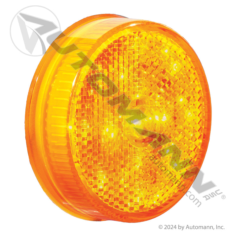 LED Reflex Marker Clearance Light - 2-1/2in Round Amber 7-Diode - Trucklite 1052A Grote G1003 571.LD11A7