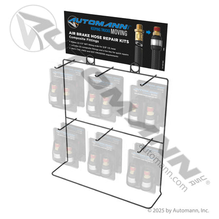 Hose Repair Fitting Counter Display Rack Kit - 12-Pc Rack for 177.71403P - Sloan 431406 177.71403P-12R