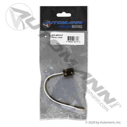 2-Wire Light Pigtail - Right-Angle PL-10, 6" Leads - Grote 67001 Trucklite 94902 571.PT117