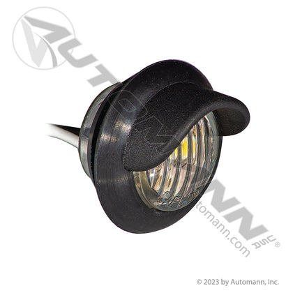License Plate LED Light - 3/4 Inch Round Black Hood 2-Diode - Grote 60721 571.LD134-2