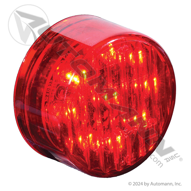 Round Marker & Clearance LED Light - 2 in Red 9-Diode - Trucklite 3050 Grote G3002 571.LD30R9