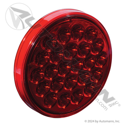 Stop Turn Tail LED Light - 4 Inch Round Red 24-Diode with Reflector - Grand General 78273BP 571.LD40R24