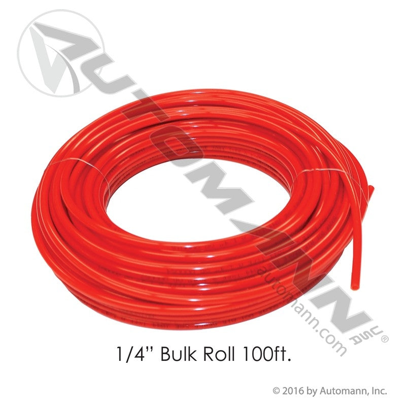DOT Nylon Air Brake Tubing - 1/4in OD 100FT Coil Red - Eaton NT10004RD100 Haldex D1040403 177.5004R