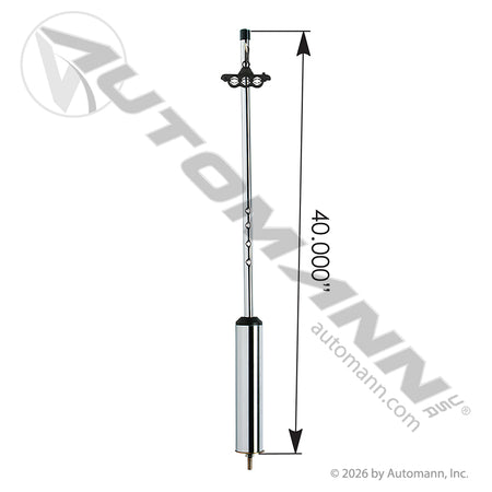 Pogo Stick - Bright Chrome 40 in. - Phillips 17-0400 Grote 81-0130 Tectran 9400G-2 PHI17-0400