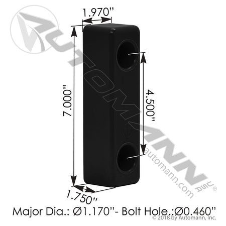 Poly Trailer Dock Bumper - Bolt-On Dock & Trailer Protection - 562.6124UB