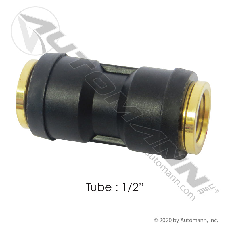 PLC Union Connector - DOT 1/2" Push-to-Connect Air Brake Fitting - Parker 32PTC-8 177.12C628