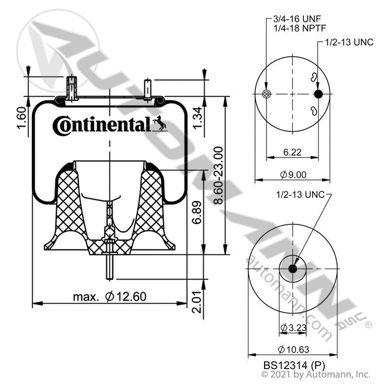 OE Freightliner Rolling Air Spring - AirLiner 67473 8537 A16-13810-000 566.CT67473