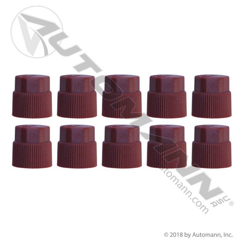 A/C Service Port Cap - 16mm Red 10-Pack - Freightliner ABPN83314201 Bergstrom 1409005 830.52402-10
