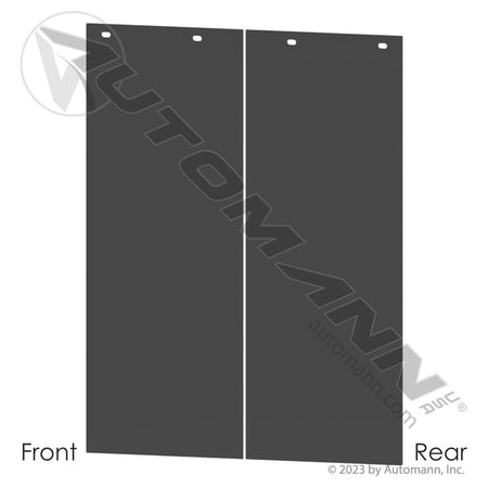Poly Mud Flap Black Smooth - 24 x 30 x 0.150 in Heavy-Duty Anti-Sail - 562.022430B