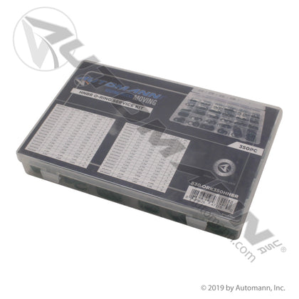 A/C O-Ring Kit - HNBR 350 Piece Assortment, 34 Sizes for R-134a & R-1234yf - Medco ATD-356 830.ORK350HNBR