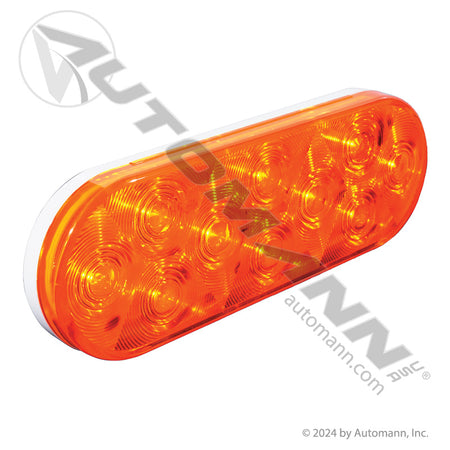 Front Park Turn LED Light - 6 Inch Oval Amber 10-Diode - Grote G6003 STL72AB 571.LD60A10