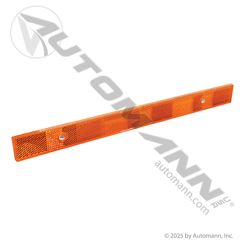 Amber DOT Reflex Reflector - 1-3/32in x 12in Rectangular Quick-Mount - 571.RF2X12QMA