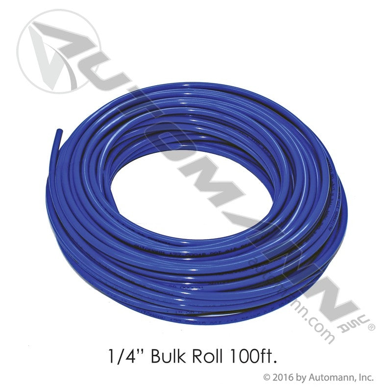 DOT Nylon Air Brake Tubing - 1/4in OD 100FT Coil Blue - Eaton NT10004BU100 Haldex D1040402 177.5004B
