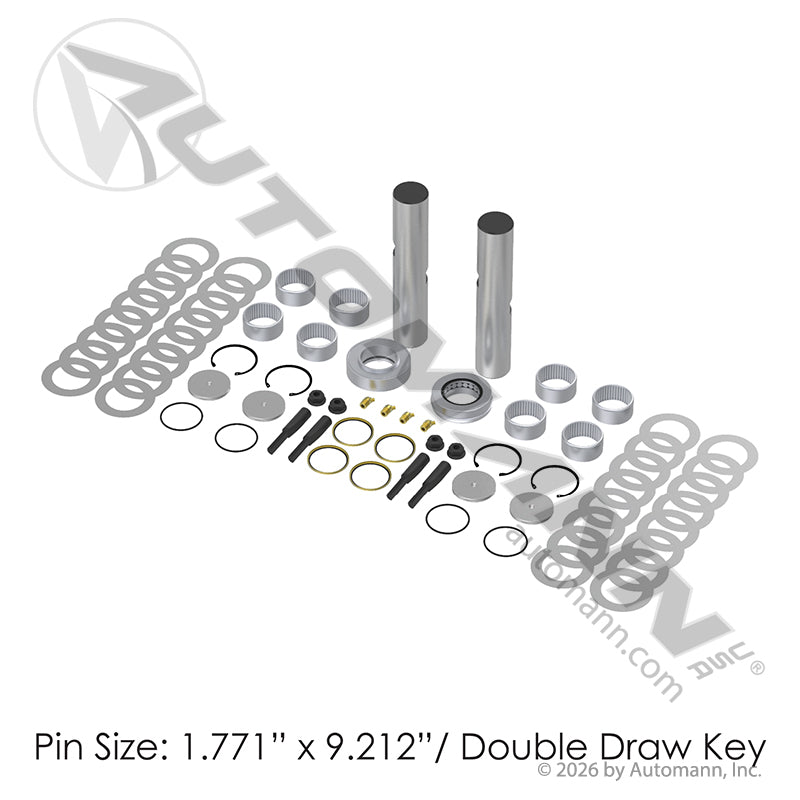 King Pin Kit LH/RH - Freightliner Alliance Model 3 Needle Bushings 10-14K Axles - 6073300019K 607-330-00-19K 460.538