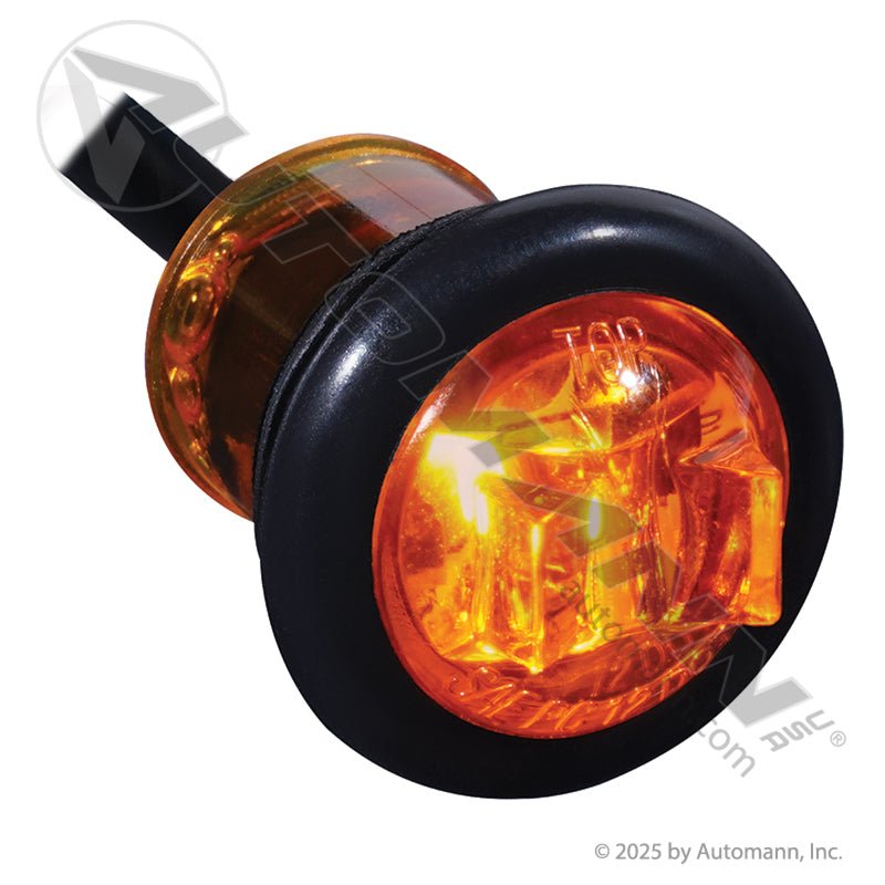 Marker Light LED 3/4in Round Amber 25-Pack - .180 Bullet Terminals SAE P2PC - Trucklite 33050Y3 571.LD33PA1-BLT-25