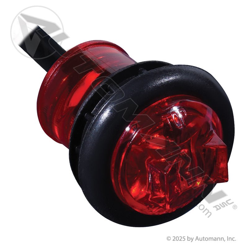 Marker Light LED 3/4in Round Red 25-Pack - .180 Bullet Terminals SAE P2PC - Trucklite 33050R3 571.LD33PR1-BLT-25