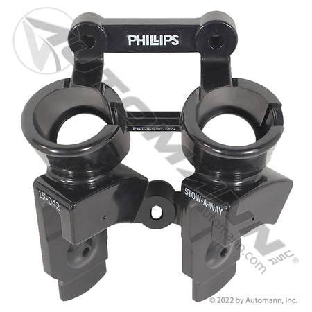 Double Plug & Gladhand Holder - STOW-A-WAY Two Plug Two Gladhand Bracket - Phillips 15-042 Grote 81-0142 PHI15-042