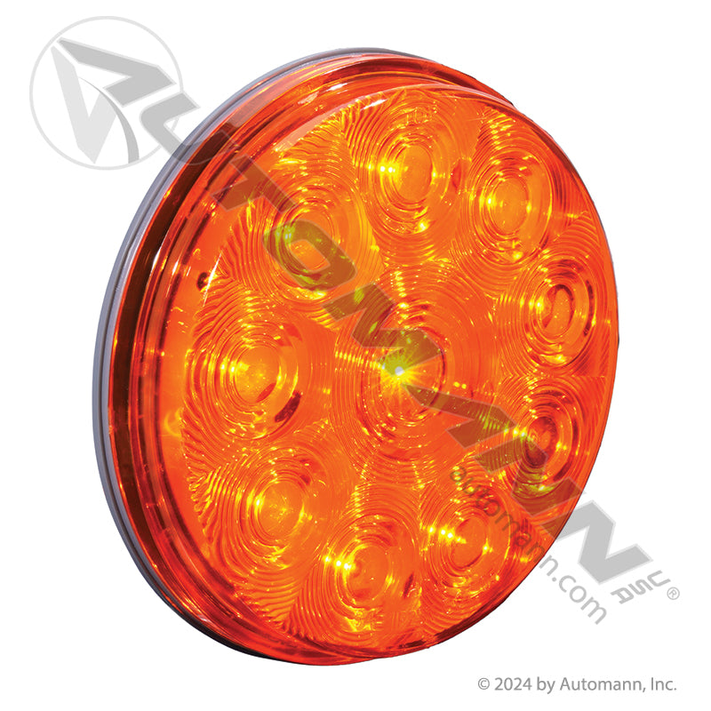 Front Park Turn LED Light - 4 Inch Round Amber Fit 'N Forget - Trucklite 44203Y 571.LD44A10