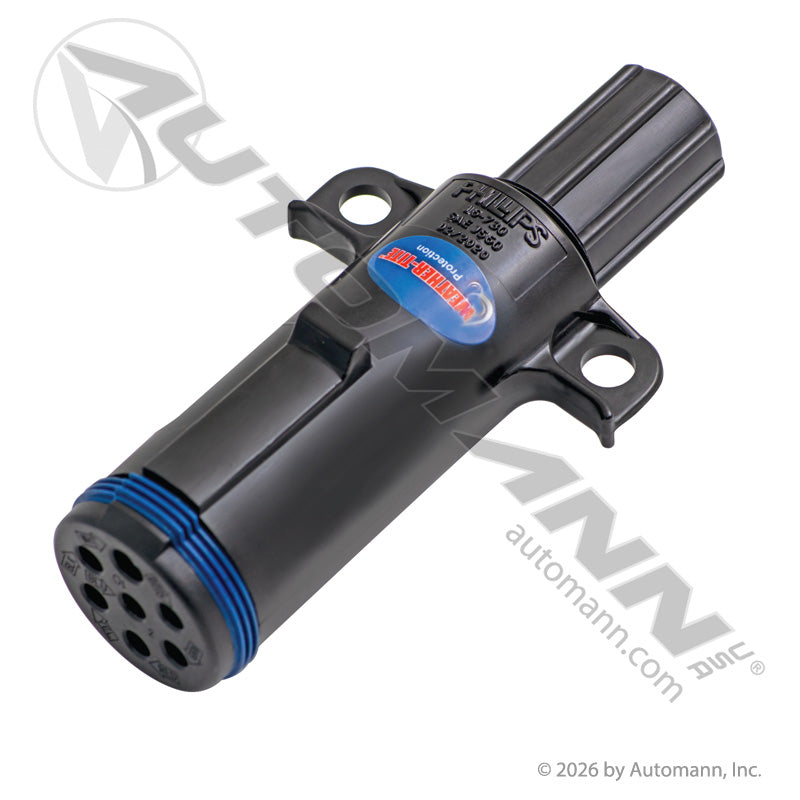 7 Pin Plug - WEATHER-TITE PERMAPLUG Trailer Cord End - Phillips 16-730 Grote 82-1019 PHI16-730
