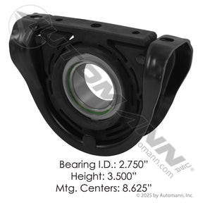 Driveshaft Center Bearing Self-Aligning - Meritor 35RPL Series 2.756in Shaft - MCB203 TDAMCB203 750.CB2100203XSA