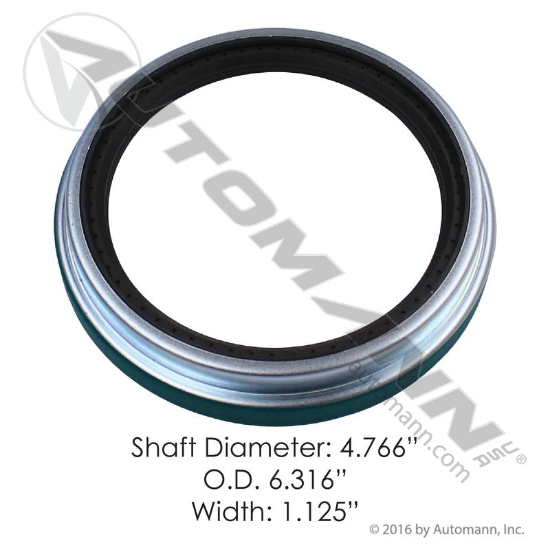 SKF Scotseal Classic Drive Axle Seal - 38,000 and 46,000 lb 4.766 in Shaft - 47697 27003945 181.CR47697