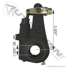 Meritor-Type Automatic Slack Adjuster - Unhanded 1-1/2in-28 x 5.5in Arm - E11401 R801070 3947646 139.2831