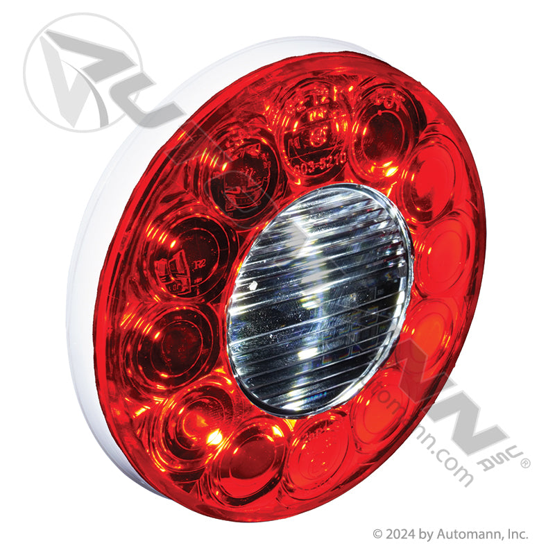 Stop Turn Tail & Back-Up LED Light - 4 Inch Red/White 14-Diode 55162 571.LD40RW14