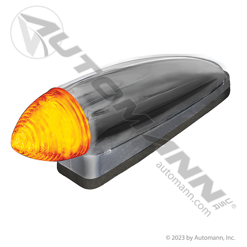 Cab Marker Light LED Amber 8-Diode Bullet 2-1/4in x 10in - 6in C to C Chrome - Trucklite 26361Y4 571.LD328A8