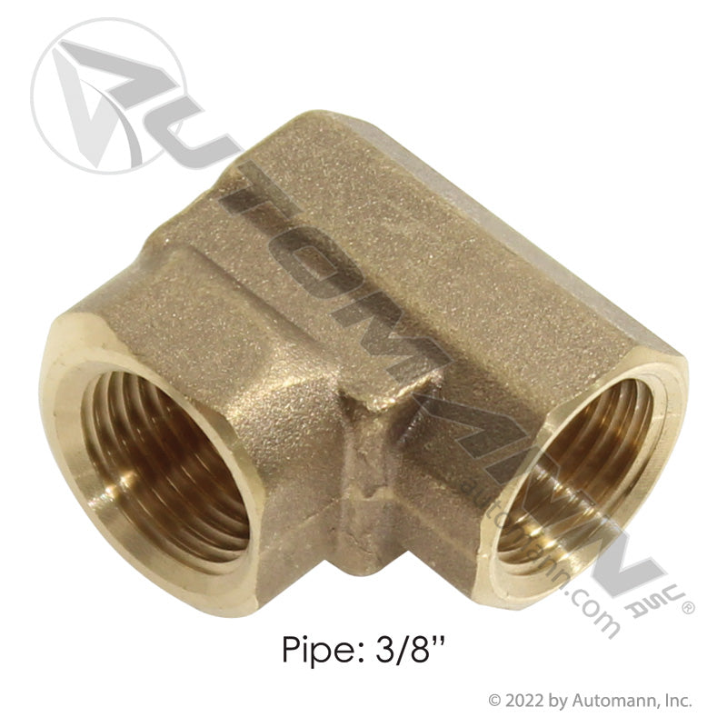 Brass Female Elbow 90 Degree - 3/8in NPT Air Line Fitting - Replaces Eaton 3500X6 Parker 2200P66 177.9100C