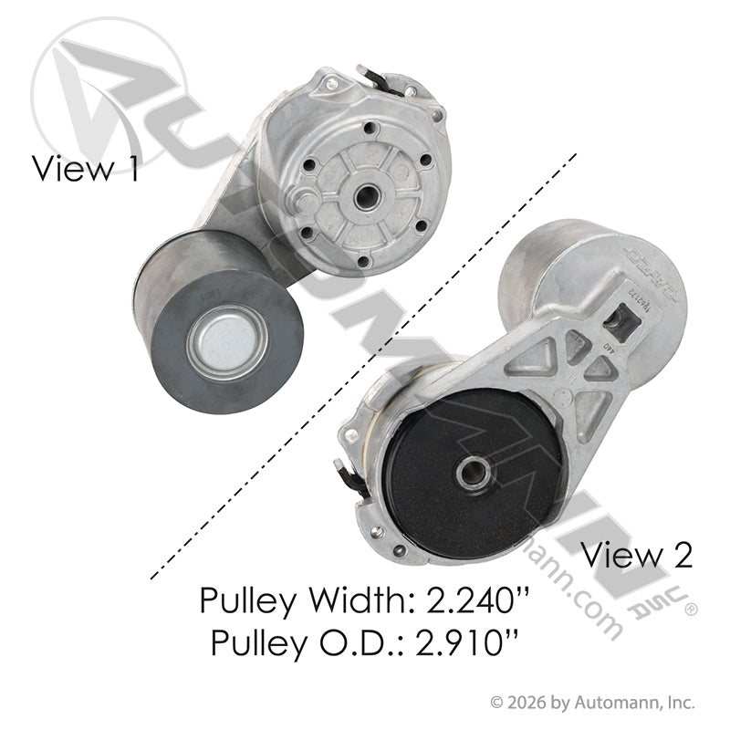 Dayco HD Automatic Belt Tensioner - 74 mm Pulley x 57 mm Wide - 89440 38587 38609 DAY89440