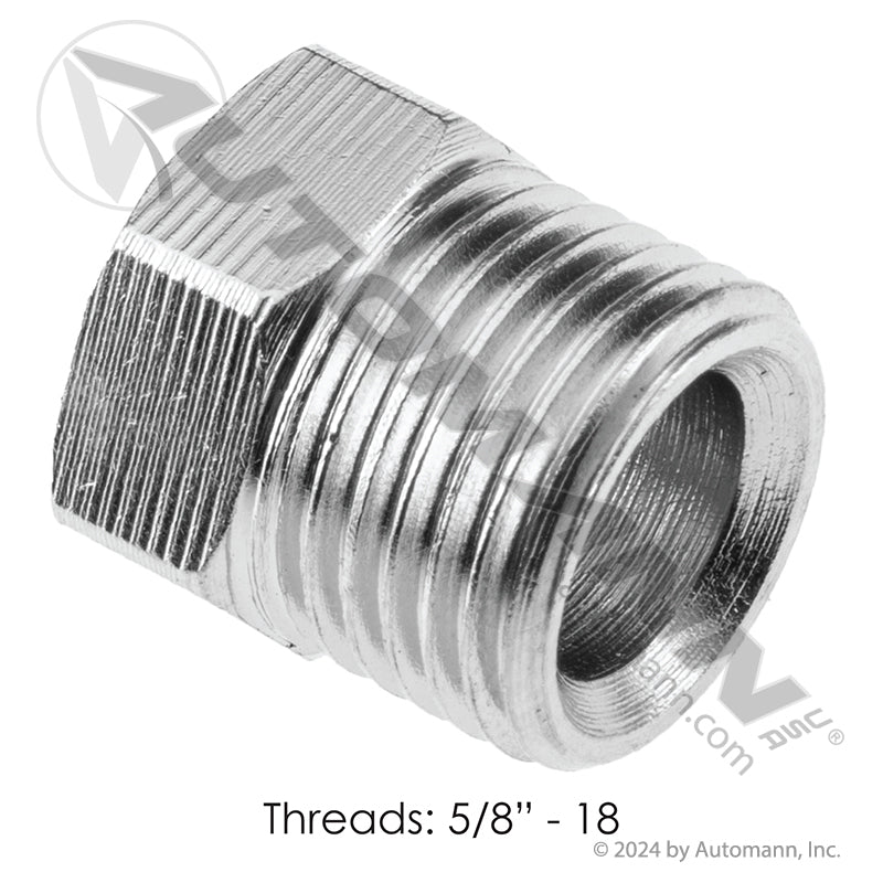 Steel Inverted Flare Nut - 3/8in SAE Air Brake Line Fitting - Replaces Tectran S141-6 Tramec S41IFS-6 177.87416-S