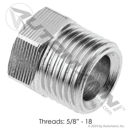 Steel Inverted Flare Nut - 3/8in SAE Air Brake Line Fitting - Replaces Tectran S141-6 Tramec S41IFS-6 177.87416-S