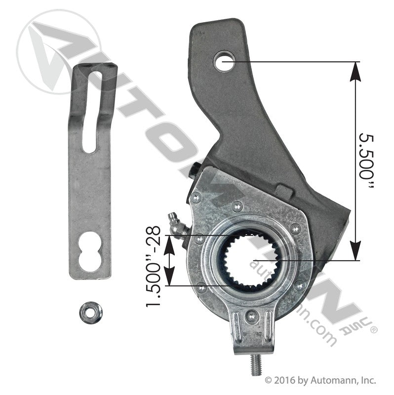 Automatic Slack Adjuster - Haldex Self-Setting 1-1/2in-28 x 5-1/2in Arm - Replaces Haldex 40020231 Volvo MID40020231 135.S2835