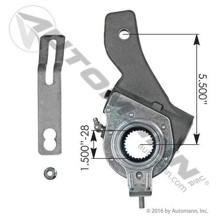 Automatic Slack Adjuster - Haldex Self-Setting 1-1/2in-28 x 5-1/2in Arm - Replaces Haldex 40020231 Volvo MID40020231 135.S2835