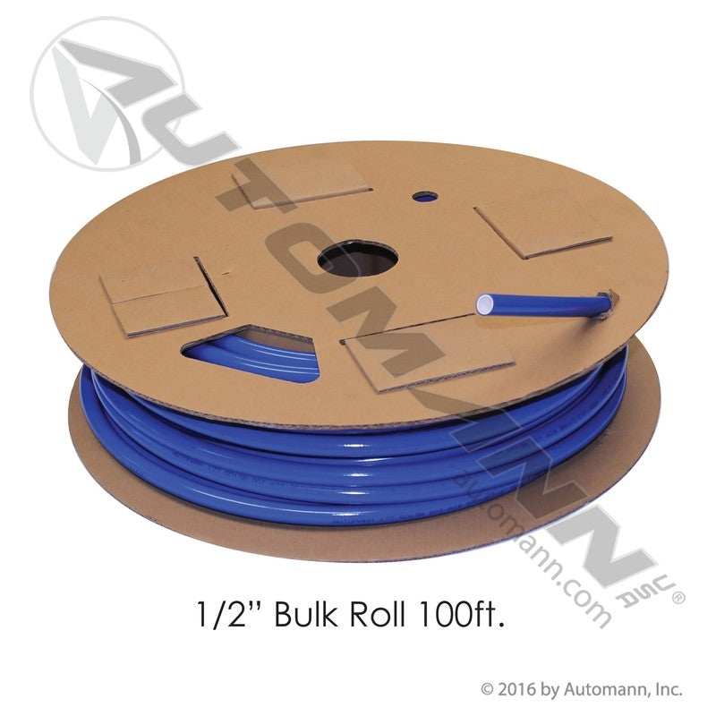 DOT Nylon Air Brake Tubing - 1/2in OD 100FT Coil Blue - Eaton NT10008BU100 Haldex D1080402 177.5013B
